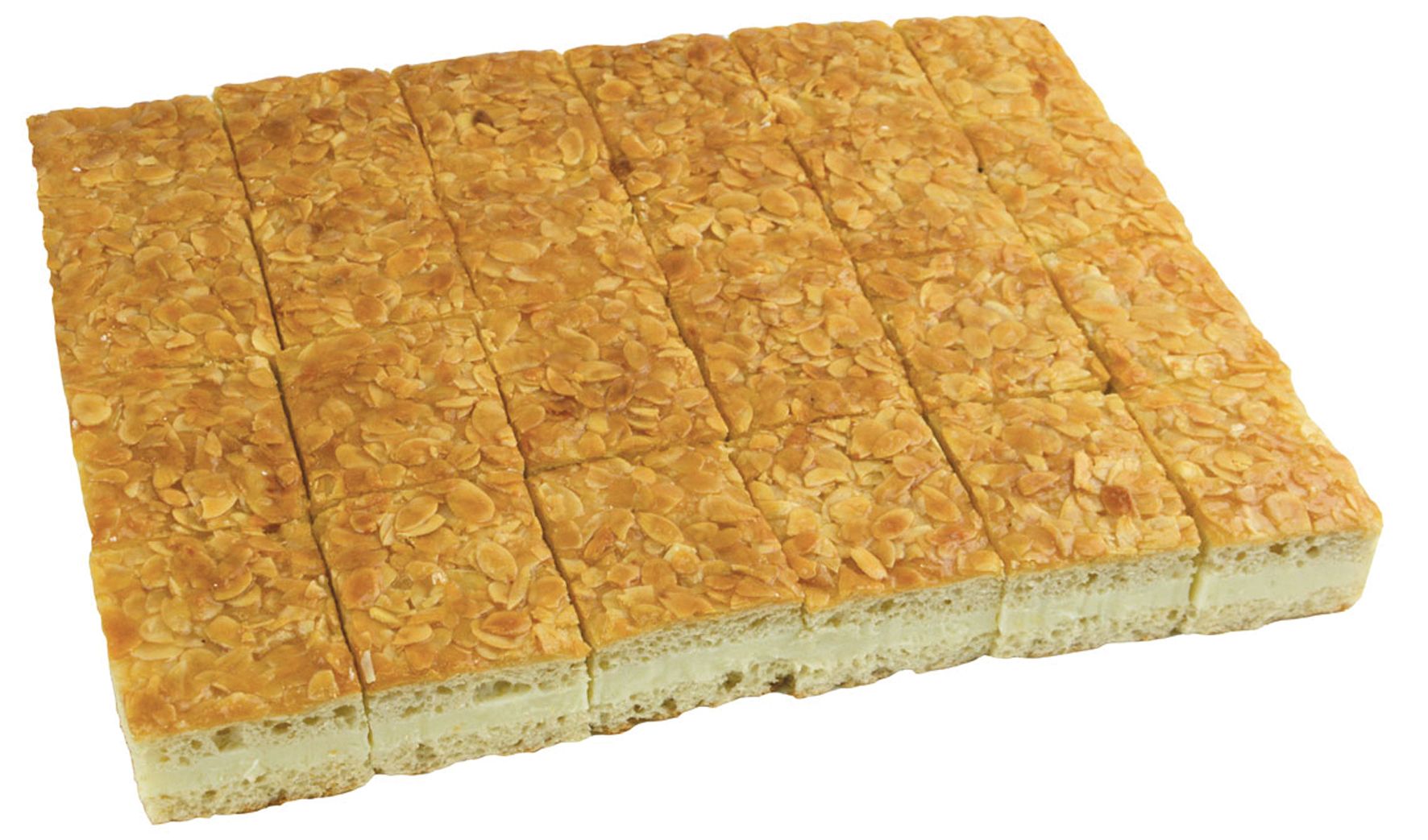 Rührteig mit Puddingcreme & Mandel-Zuckerguss 1890g