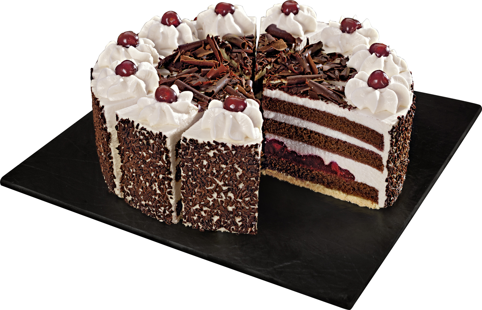 UNSERE PRACHTSTÜCKE CLASSICS Schwarzwälder-Kirsch-Torte vorgeschnitten 2000g