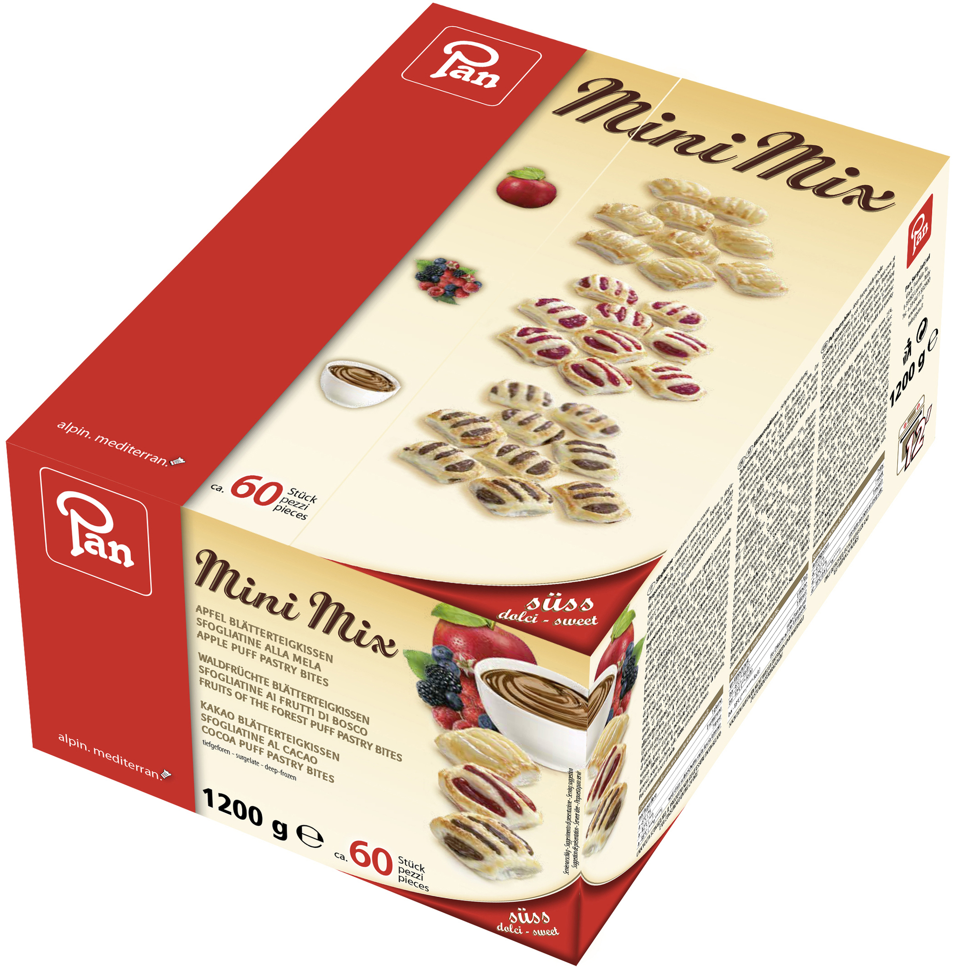 Mini Blätterteig-Mix Karton süß 20g
