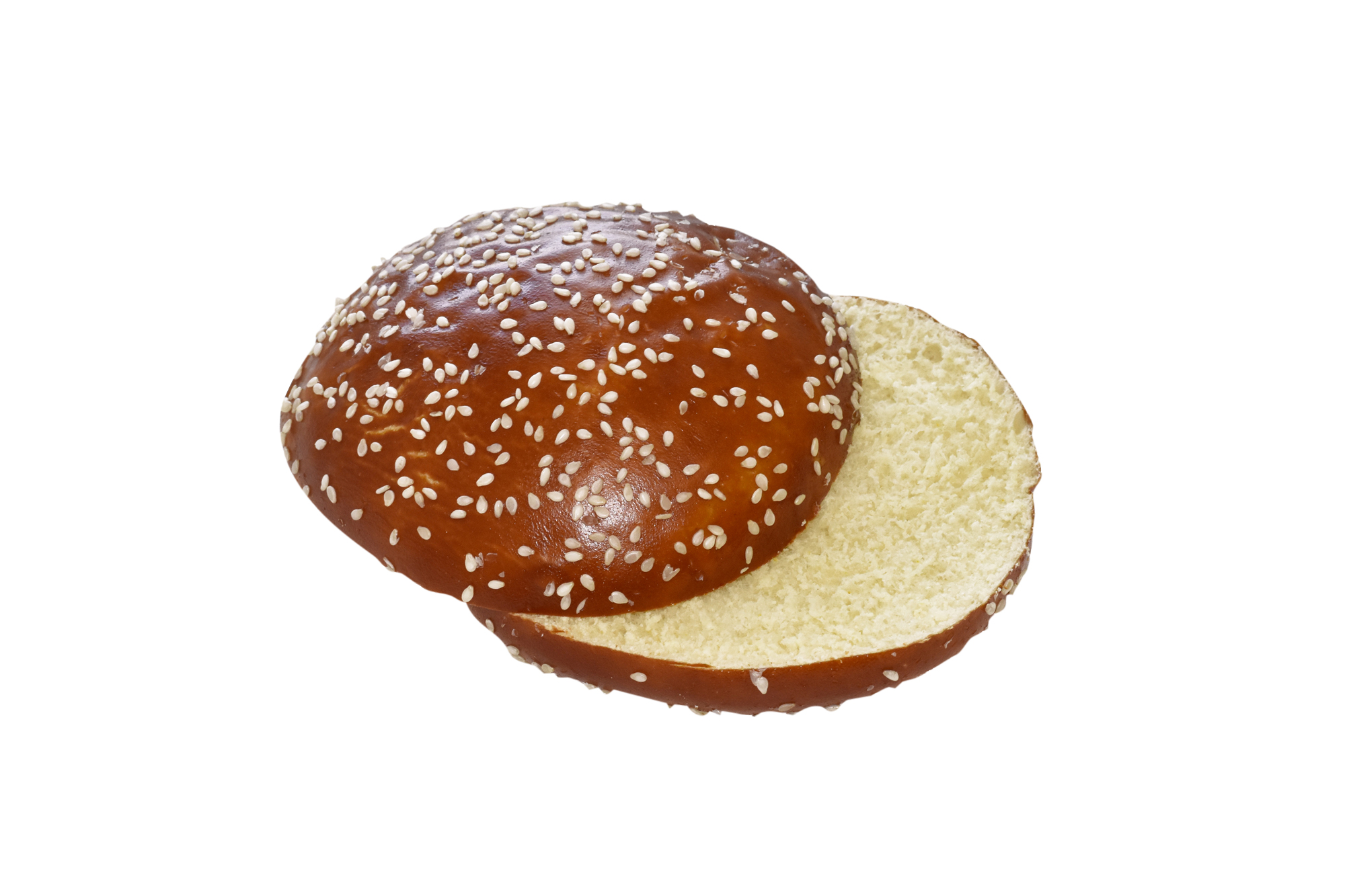 Brezel-Brioche Burger Bun mit Sesam 80g