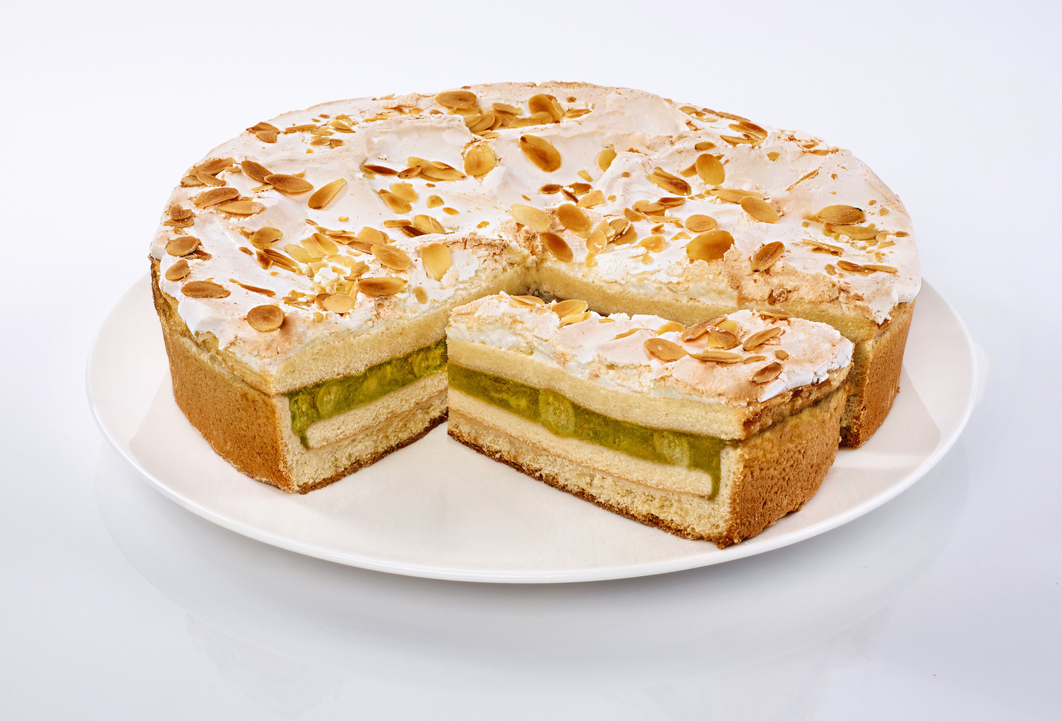 Rhabarber Stachelbeer-Baiser Kuchen 1750g