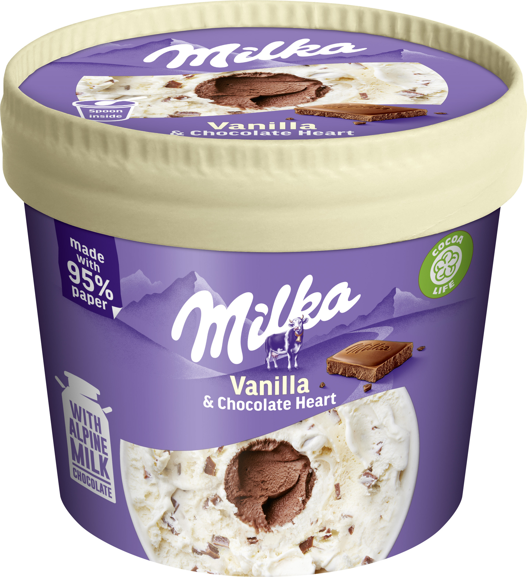 Milka Vanilla & Chocolate Heart 145ml