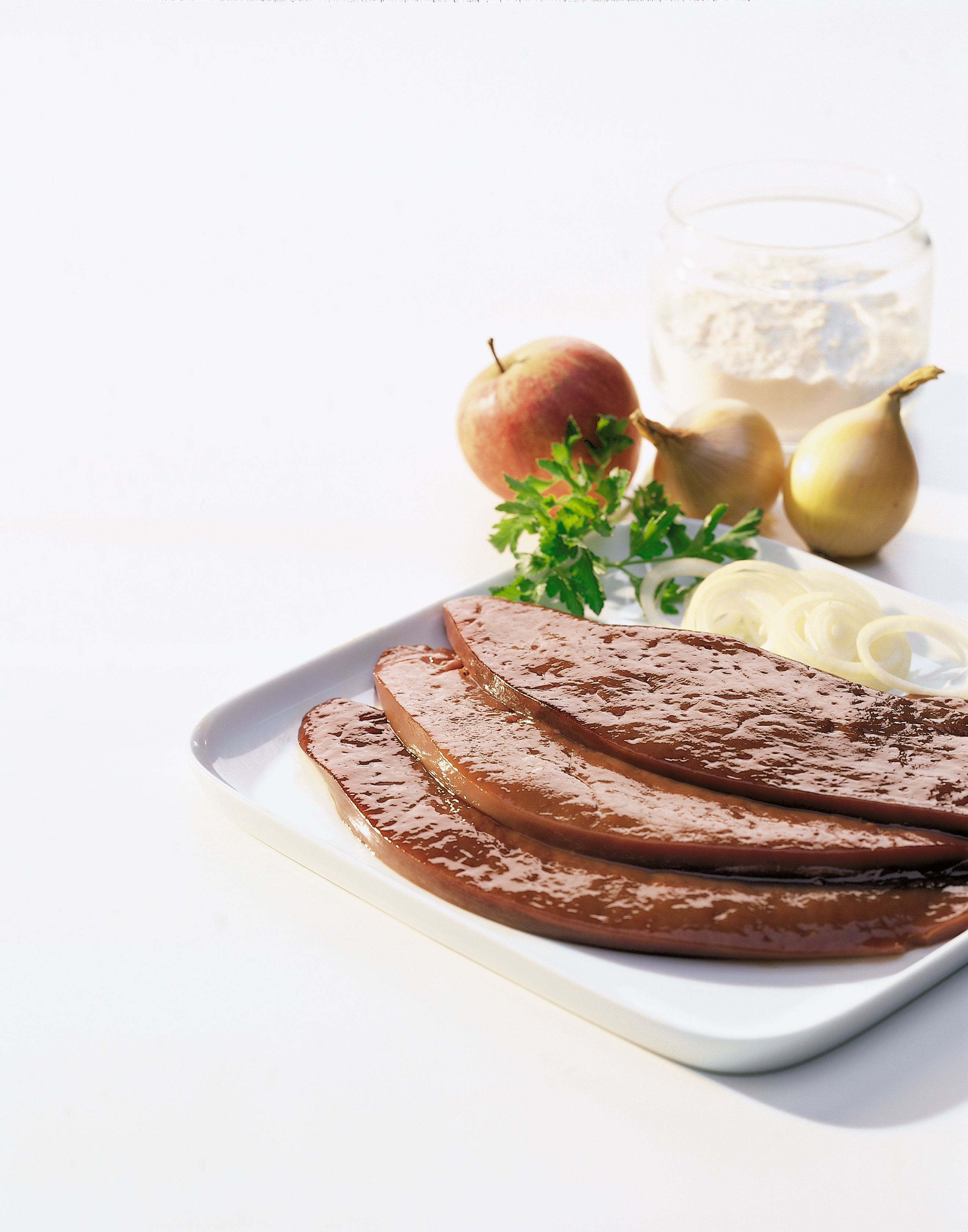 Kalbsleber halbiert